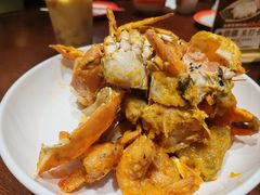 流沙咸蛋黄焗虾蟹煲-南海渔家•海鲜•正宗海南菜(海棠湾店)
