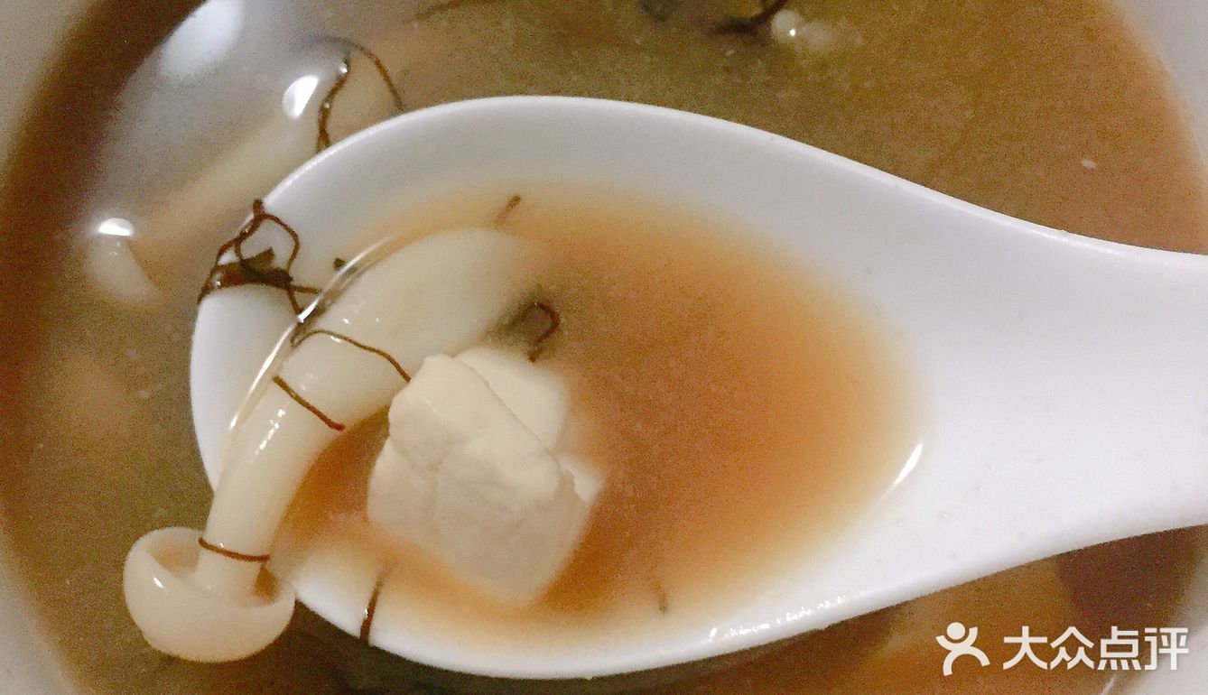 菌菇髮菜豆腐之什錦味增湯