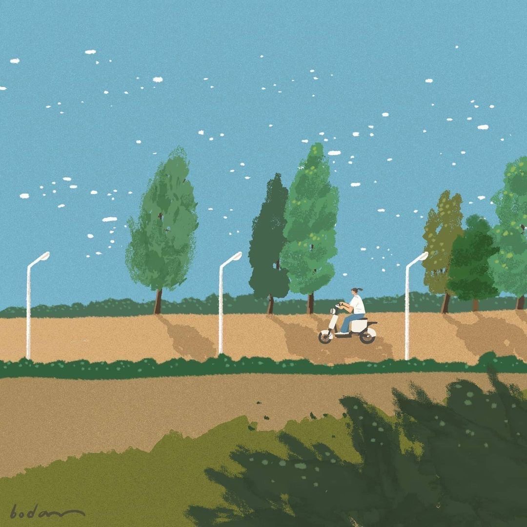 一组韩国插画师 bodam 的场景插画作品