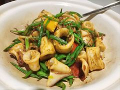 四季豆鱿鱼-山泉公馆酒家(广州东站店)