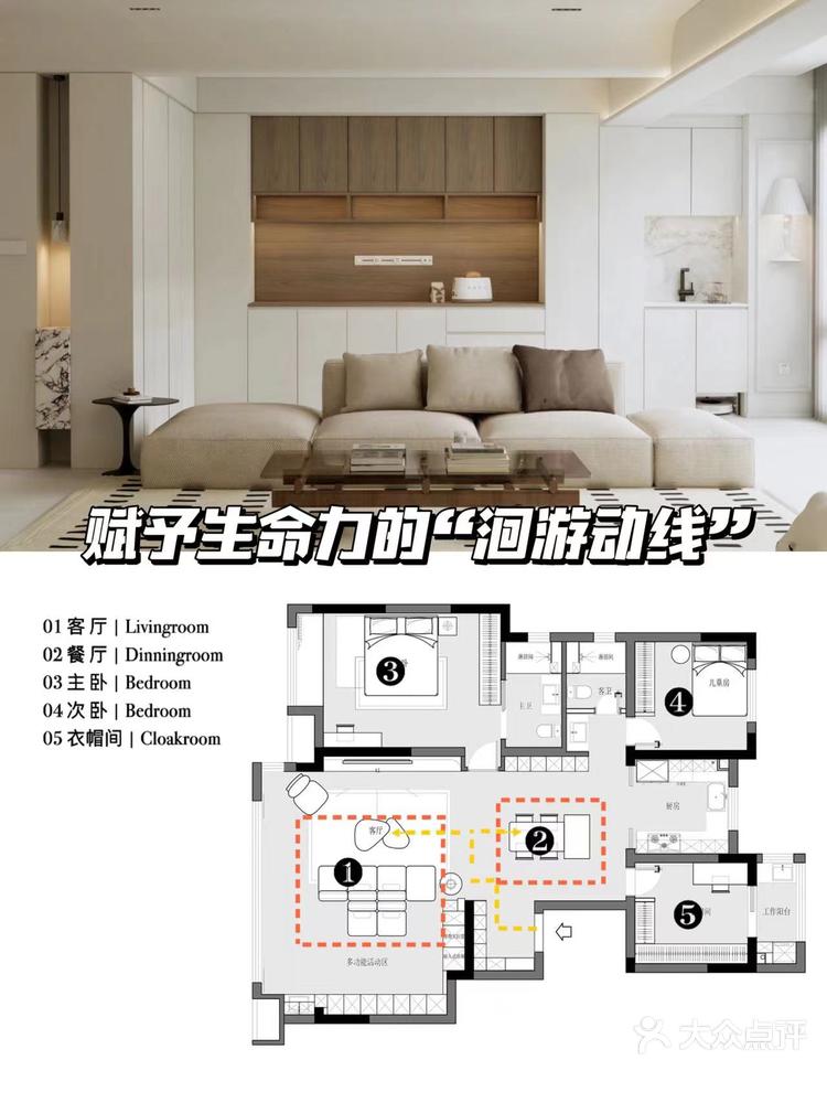 洄游动线赋予空间生命力✔️