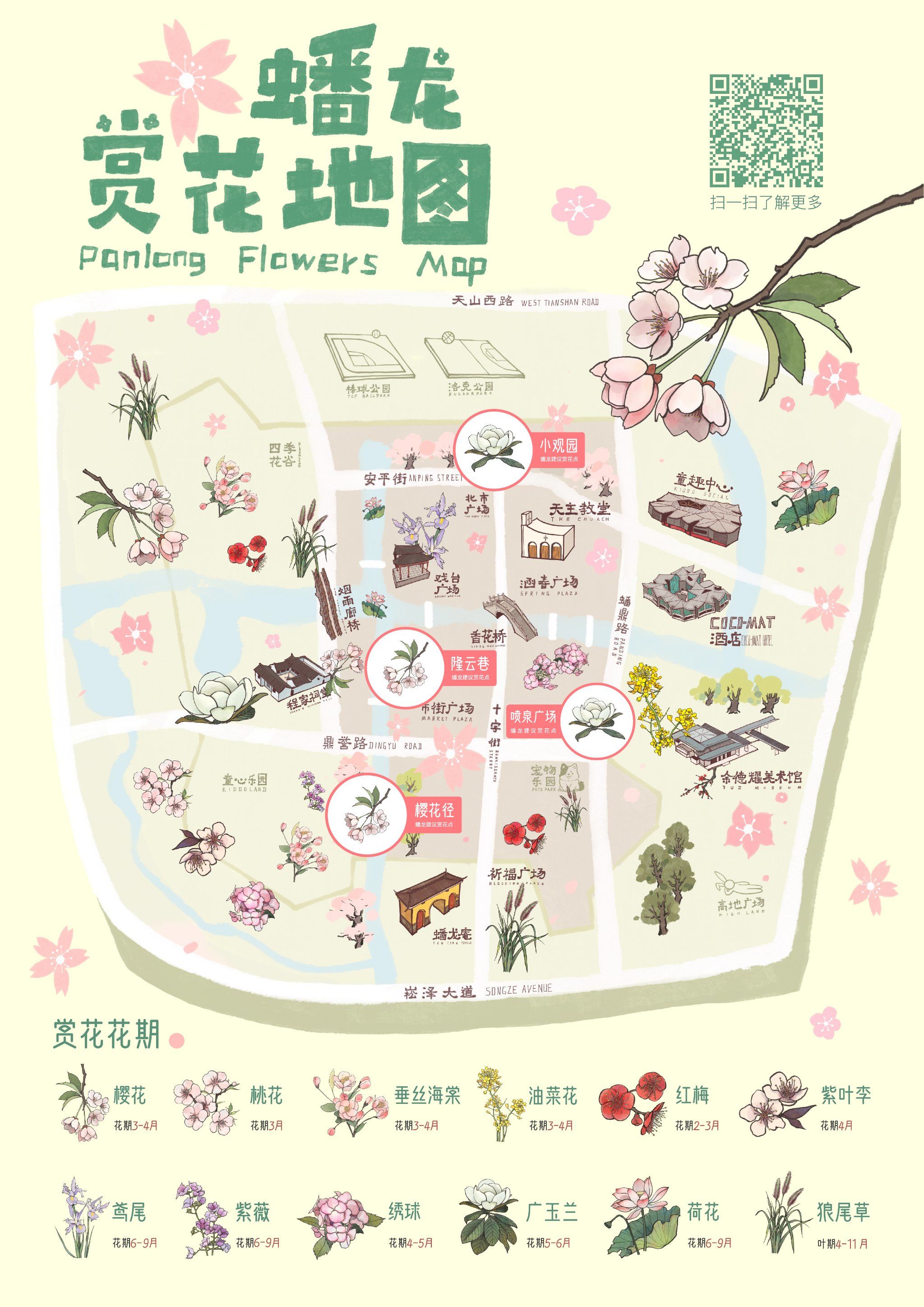 赏花地图上线!一份看遍蟠龙花!