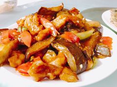 肉段烧茄子-十三陵山水雅园农家院