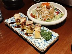 鲜切芒果芝士卷寿司-小川洋风料理(江汉路店)