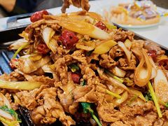 葱爆羊肉-旺顺阁鱼头泡饼(小红门店)