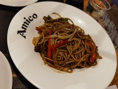 黑椒蘑菇牛柳意面-清真·艾美可餐厅(大悦汇店)