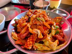 鱿鱼炒五花肉-富乐满韩国正宗炸鸡韩国料理(虹泉路店)