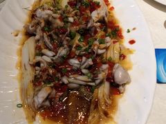 剁椒牛蛙娃娃菜-顺峰海鲜酒楼(省府店)