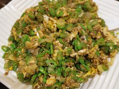 虾酱蛋沫炒芸豆-燕青小馆(东园大厦店)