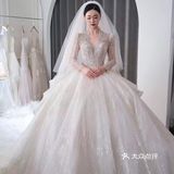 长袖大拖尾主纱👰🏼♀️