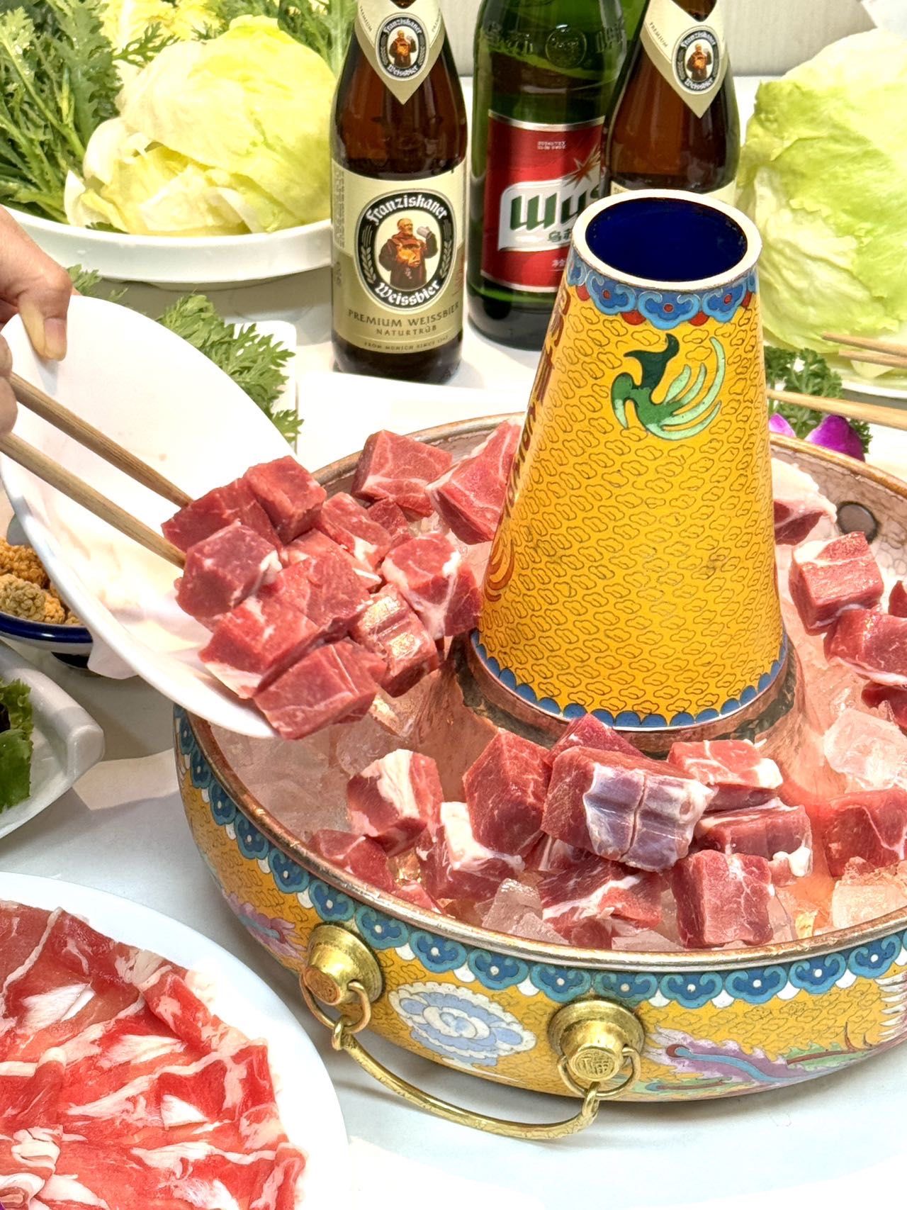 西安也有好吃的冰煮羊!蘸麻酱太香了啊