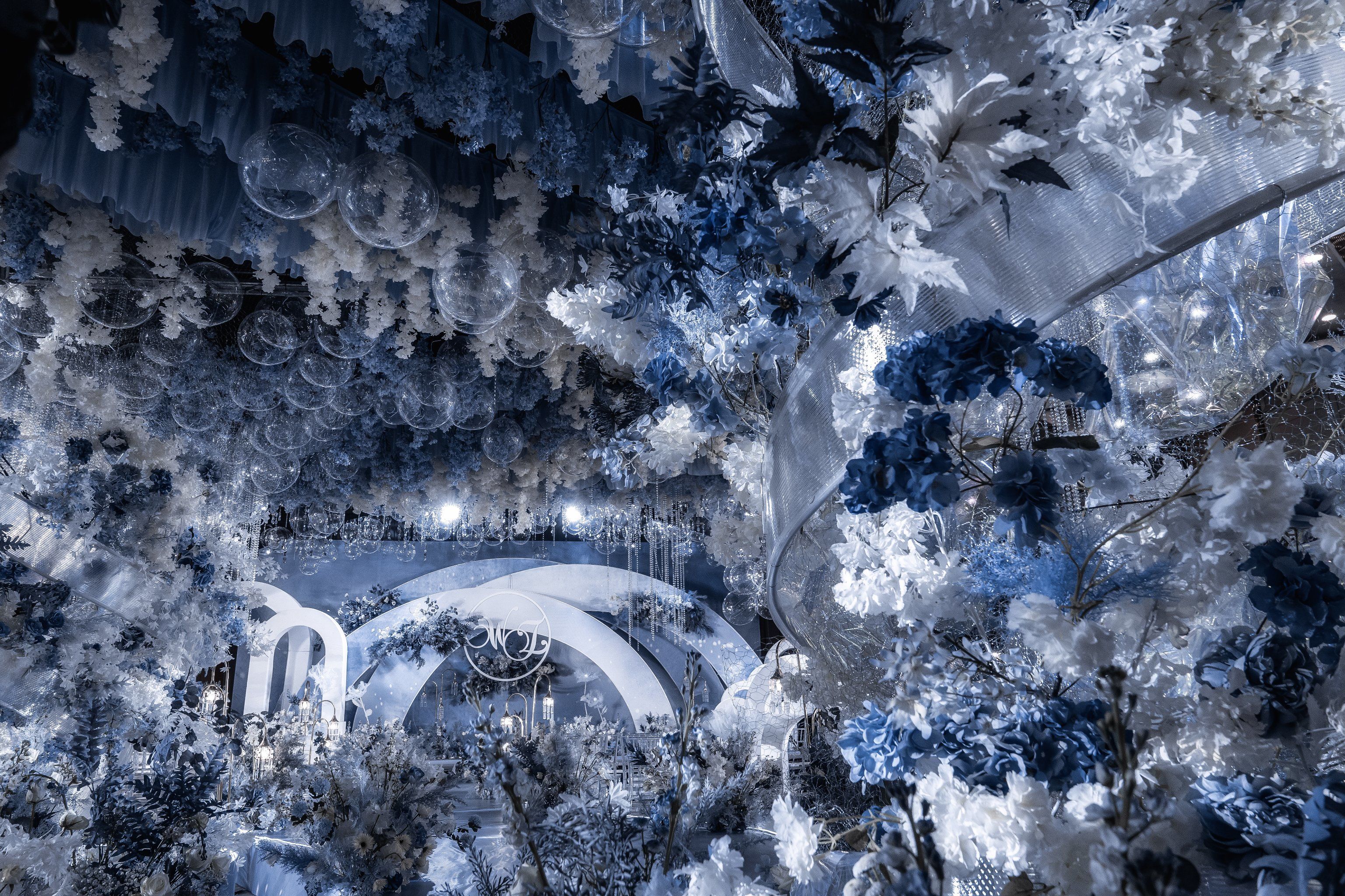 梦幻蓝色婚礼现场