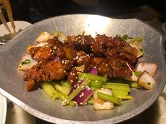 蒜香蜜汁排骨-绿茶餐厅(乐峰广场店)