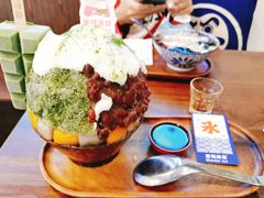 抹茶生乳かき氷-WONDER ICE 萬得冰田(建設路总店)