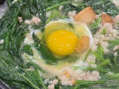 空心菜卧鸡蛋-永記粤菜·五指毛桃花雕鸡煲(九亭店)