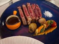 澳洲谷饲肉眼牛排配烤蔬菜土豆泥-花·fleur古董西餐厅(西城夜未央店)