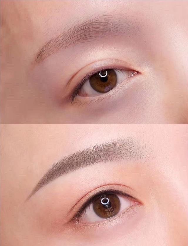 纹眉前后对比,见证美丽蜕变