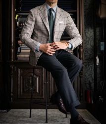 点击看大图 -怒马会 全麻衬西装高级定制