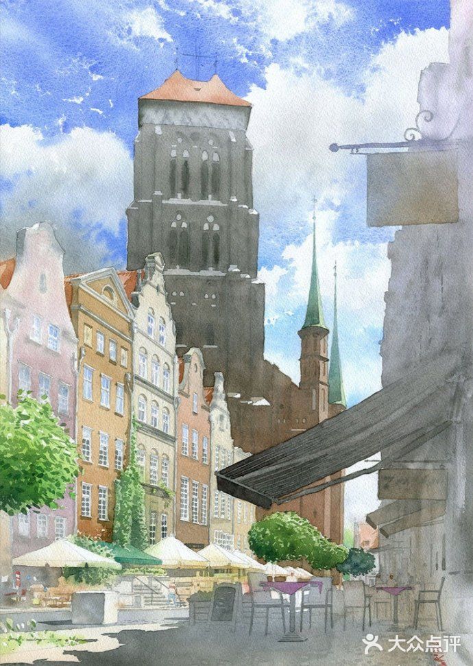 阳光下的透明水彩画🎨