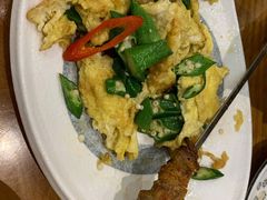 秋葵炒鸡蛋-巴依老爷新疆美食(望京小街店)