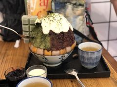 抹茶生乳かき氷-WONDER ICE 萬得冰田(建設路总店)