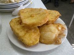 裹鸡蛋的炸馒头片-大槐树烤肉馆