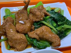 菜心炒牛柳-梅园食堂