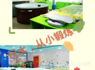 彤彤宝贝四岁了，最近迷上了游泳