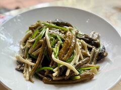 茭白炒现划鳝丝-玫瑰厅上海菜(兴国路店)