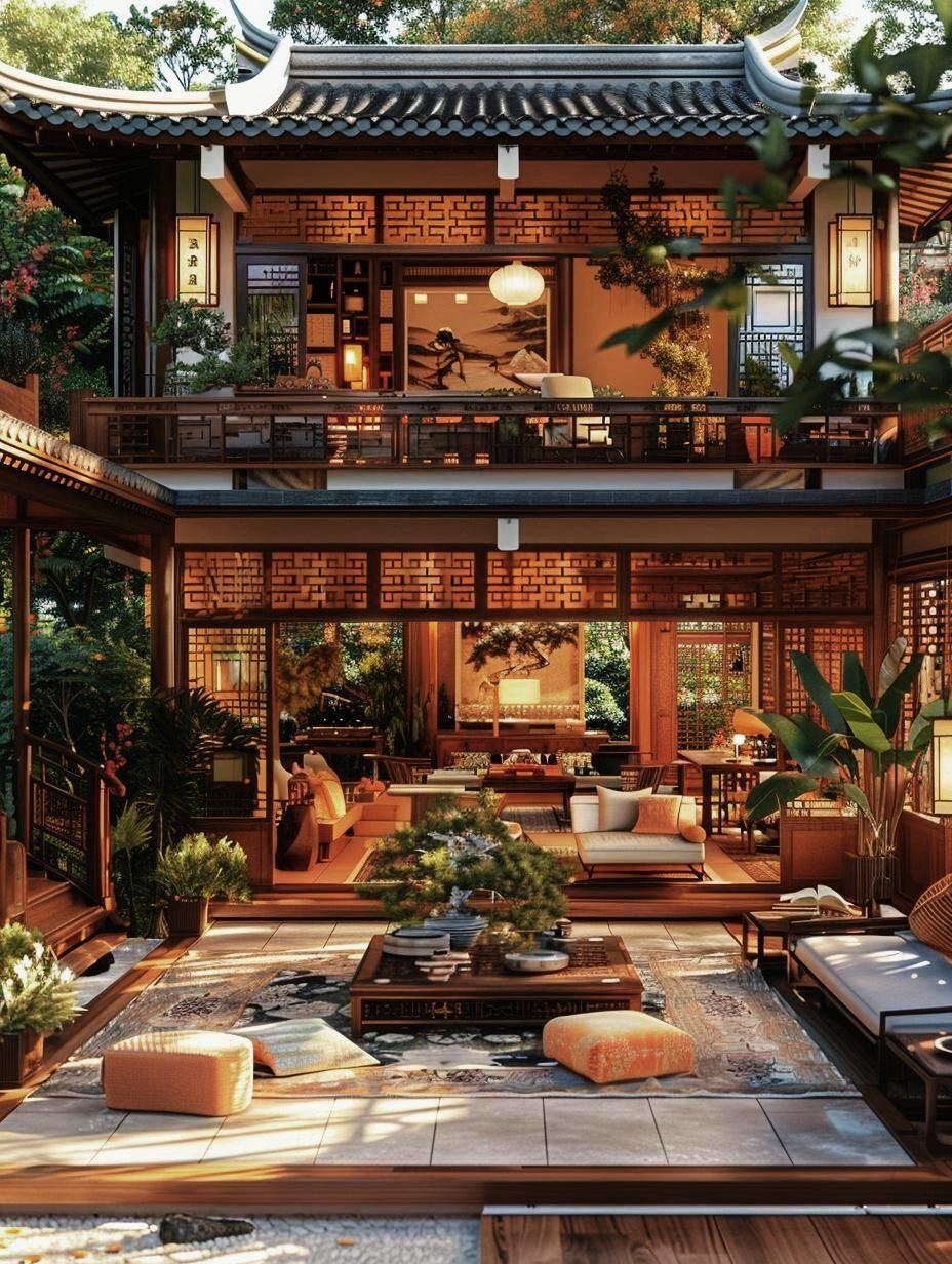 一进门就被这美丽的庭院所吸引,这是你的理想生活嘛#中式庭院#宋代