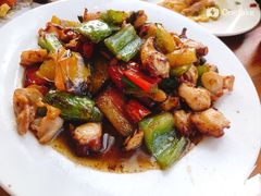 鱿鱼炒尖椒-阿军排档·烧烤
