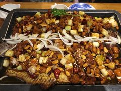 双拼口味宫保鸡丁烤鱼-锦尚阁烤鱼•天津菜(宣武门胡同店)
