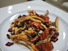 香辣鱿鱼条-来之顺海鲜菜馆·青岛菜·始于1993(栈桥店)