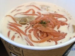 奶油蘑菇面-古来思鱼饼