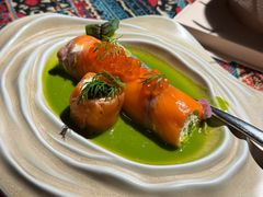 烟熏挪威三文鱼卷配红鱼籽酱-格鲁·秀色Georgia’s Feast