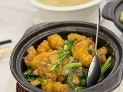 薑蔥龍躉班頭腩煲-沙田新强记烧鹅海鲜酒家