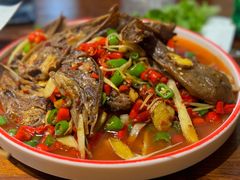 泡椒仔姜鸭头-为民烧烤吧.自贡爆炒菜(收录20年好店)