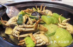 Steamed Wax Gourd with Small Mud Crabs