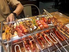 会自己转的烧烤炉-悦屋老板娘的烤肉店(紫薇田园店)