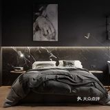 由于户型限制，厨房卫生间这边几乎无采光，设计师将卧室