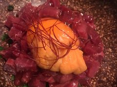 海胆拌生牛肉-九州酒场ひこぞう(1号店)