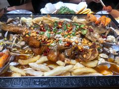 -东来菜馆•手抓海鲜家常菜•海鲜锅贴(鸽子窝店)