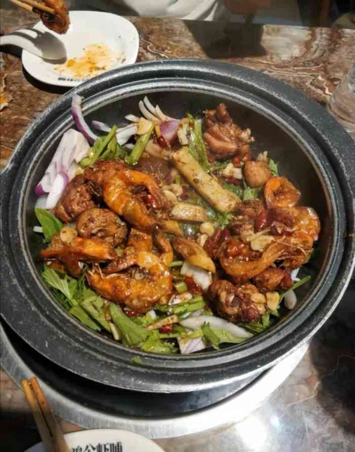 鸡公虾哺(渚河路店)-"连锁店,还是加盟店,分不清楚,反正相同招.