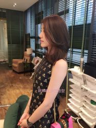 青棕色染发搭配亚麻灰挑染中发修剪-東田造型