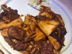 黑椒牛仔骨炒年糕-绿茶餐厅(乐峰广场店)