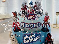 -咖咖熊蛋糕定制·英国蓝风车动物性淡奶油