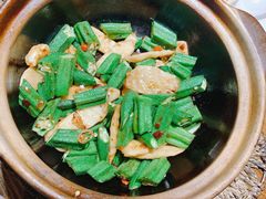 豆酱炒秋葵山药-南拳十三姨·潮汕砂锅粥(世纪金源店)
