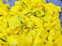 野山葱炒土鸡蛋-五台山大锅饭