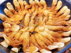 排骨豆角卷子-华盛园卷子王农家菜水库鱼