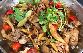 Mini Dry Pot Chicken Offal with Rice